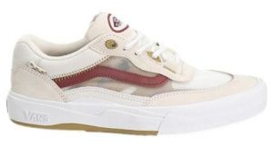 Vans skate wayvee leather shoes white   red