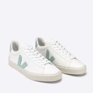 Veja Sneakers Con Lacci In Pelle Campo Chromefree Bianco Donna Taglie 37