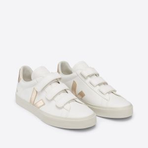 Veja Sneakers Con Strappi In Pelle Recife Bianco Donna Taglie 39