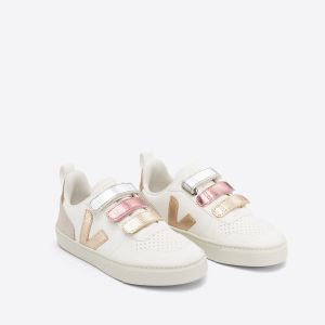 Veja Sneakers Da Bambino Con Velcro V-10 Chromefree Multicolore Bambina Taglie 29