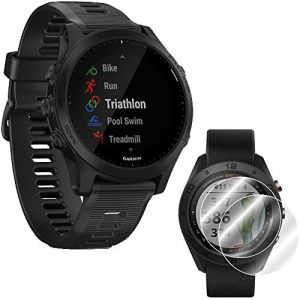 Garmin Forerunner 945 GPS Sport Watch (nero) con pellicola protettiva (confezione da 2)