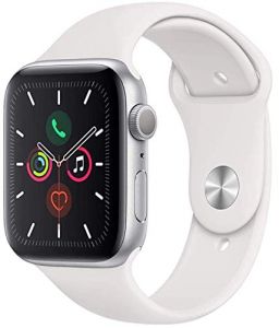 Apple Watch Series 5 44mm (GPS) - Cassa In Alluminio Color Argento Con Bianco Cinturino Sport (Ricondizionato)