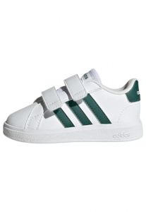 adidas Kids Grand Court Lifestyle Hook And Loop Shoes Synthetics Upper White 7K