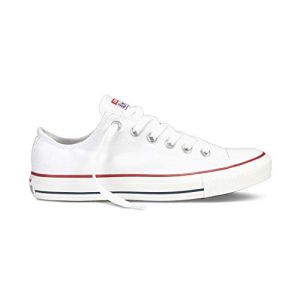 Converse Chuck Taylor all Star Unisex Scarpe di Tela con Un Adesivo di 7kmh Weiss 39