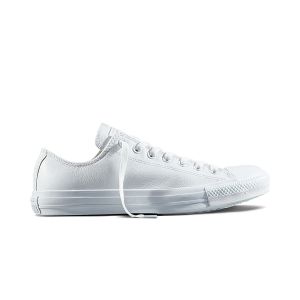 Converse Chuck Taylor All Star Mono Pelle Ox Bianco Uomo Taglie 44