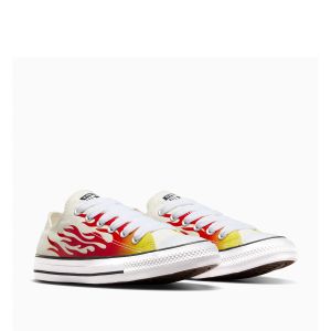 Converse Sneakers Chuck Taylor All Star Ox Flame Check Bianco Donna Taglie 41