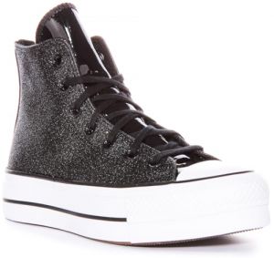 Converse Chuck Taylor All Star Lift Platform Sparkle Party Sneaker Donna Nero ? 35 ? Sneaker High Shoes