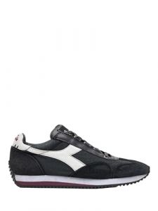 Diadora Scarpe Snekers Lifestyle Heritage Equipe H Dirty Stone Wash Evo Uomo e Donna 80004 Anthracite Black 45 EU