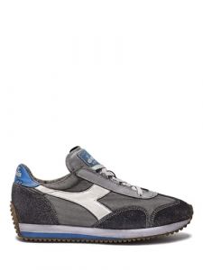 Diadora Scarpe Heritage Equipe H Dirty Stone Wash Evo Sneaker Unisex Colore Grigio Cielo d'inverno (46)