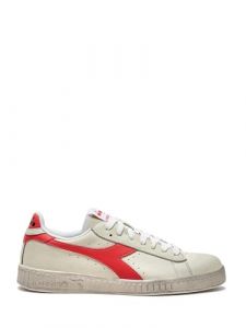 Diadora Scarpe Game L Low Fluo Waxed Sneaker Unisex Bianco/Rosso 44