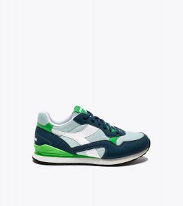 Diadora N92 GS Verde Bottiglia/Azzurro Spruzzo/Verde da Bambino