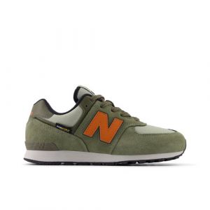 New Balance Bambino 574 in Verde/Arancia