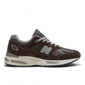 New Balance Unisex Made in UK 991v2 in Marrone/Grigio