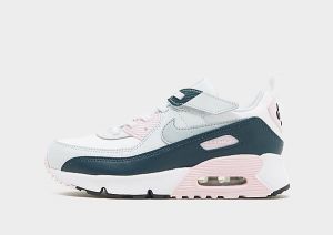 Nike Air Max 90 Leather Kids, White/Pink Foam/Armoury Navy/Wolf Grey