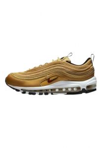 NIKE Air Max 97 OG Scarpe da Ginnastica da Donna DQ9131 (Oro Metallizzato/Nero/Bianco/Rosso Varsity 700)