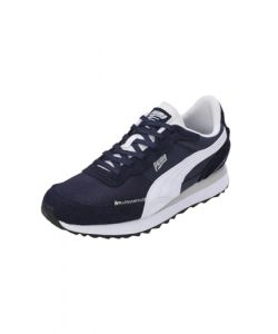 PUMA Scarpe da Ginnastica in Pelle Road Rider Blu Scuro