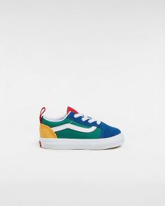 VANS Scarpe Bambino Vans Yacht Club Old Skool Con Lacci Elastici (1-4 Anni) ((vans Yacht Club) Blue/green/yellow) Toddler Multicolour, Taglia 26.5