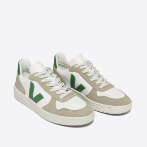 Veja Sneakers In Pelle V-10 Bianco Donna Taglie 41