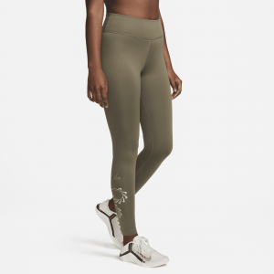 Leggings da training a vita media con grafica Nike Therma-FIT One ? Donna - Verde