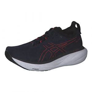 ASICS Nimbus 25 Scarpa Running da Strada per Uomo Nero Bianco Rosso 43.5 EU