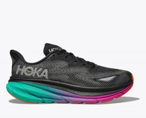 Hoka Clifton 9 GTX Black/Electric Acqua da Donna