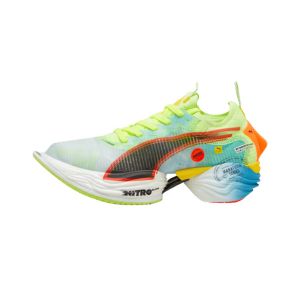 Scarpe Puma Fast-R NITRO Elite 2 Marathon Series Blu Verde AW24 da donna