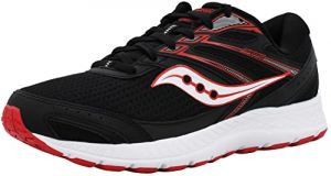 Saucony Men's Cohesion 13 Black/Red Walking Shoe 11 M US