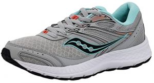 Saucony Women's Cohesion 13 Grey/Pink Running Shoe 7.5 M US