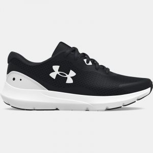 Scarpe da corsa Grade School Under Armour Surge 3 da ragazzo Nero / Bianco / Bianco 35.5