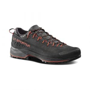 LA SPORTIVA tx4 Evo GTX 37D900322 Carbon Cherry Tomato Colore Nero Rosso Scarpe da Avvicinamento Uomo Adatte ad Arrampicata Alpinismo Escursionismo Trekking Ferrate 46