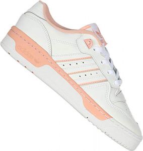 adidas Boy's GS Rivalry Low (Big Kid) Footwear White/Footwear White/Glow Pink 5.5 Big Kid