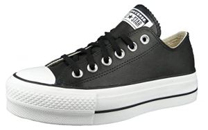 Converse Chucks Nero 561681C Chuck Taylor all Star Lift Ox Nero Nero Bianco