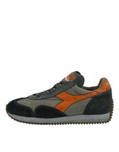 Diadora Heritage Scarpe Uomo Equipe H Dirty Stone Wash Evo 174736 Grigio Beige in Tela e Pelle Scamosciata colorazione Nebbia Beige (Numeric_42)