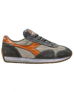 Diadora Heritage Scarpe Uomo Equipe H Dirty Stone Wash Evo 174736 Grigio Beige in Tela e Pelle Scamosciata colorazione Nebbia Beige (Numeric_46)