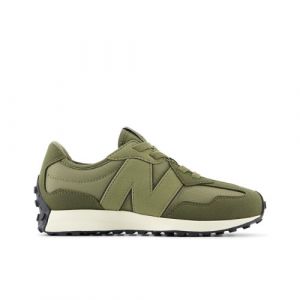 New Balance Kids' 327 in Verde/Beige/Nero