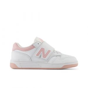 New Balance Bambino 480 HOOK & LOOP in Bianca/Rosa