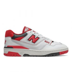 New Balance Unisex 550 in Bianca/Rossa