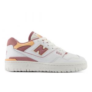 New Balance Donna 550 in Bianca/Rosa/Arancia