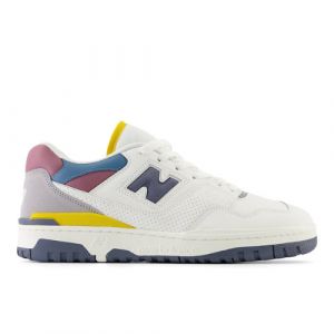 New Balance Unisex 550 in Bianca/Rosa/Arancia