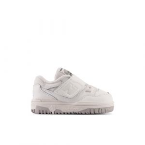 New Balance Bambino 550 Bungee Lace with Top Strap in Bianca