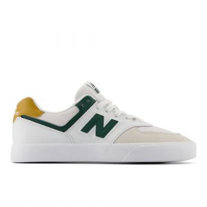 New Balance Uomo NB Numeric 574 Vulc in Bianca/Verde