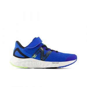 New Balance Bambino Fresh Foam Arishi v4 Bungee Lace with Top Strap in Blu/Nero/Verde