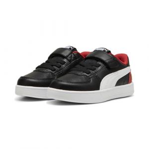 PUMA Sneaker Scuderia Ferrari Caven 2.0 per Bambini 35 Black White Rosso Corsa Red