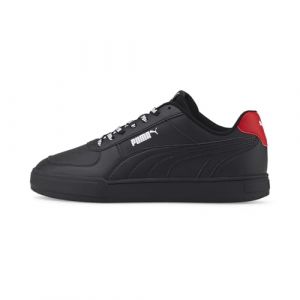 PUMA Scarpe da Ginnastica Caven Logomania 44.5 Black White High Risk Red