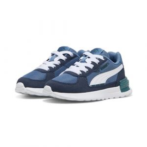 PUMA Scarpe da Ginnastica Graviton AC Kids 34 Blue Horizon White Club Navy Cold Green