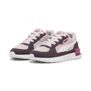 PUMA Scarpe da Ginnastica Graviton AC Kids 32 Mauve Mist White Midnight Plum Magenta Gleam Pink Purple