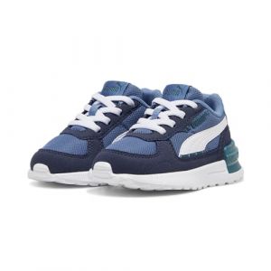 PUMA Scarpe da Ginnastica Graviton AC da Bimbo 23 Blue Horizon White Club Navy Cold Green