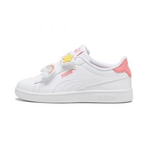 PUMA Sneakers Smash 3.0 Badges per Bambini 34 White Passionfruit Pink