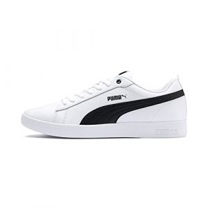 PUMA Scarpe da Ginnastica da Donna in Pelle Smash V2 35.5 White Black