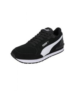 PUMA Sneakers ST Runner v4 in Suede Unisex 40.5 Black White Silver Metallic